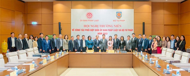 Hội nghị thường ni&#234;n về c&#244;ng t&#225;c phối hợp giữa Ủy ban Ph&#225;p luật v&#224; Bộ Tư ph&#225;p - Ảnh 1