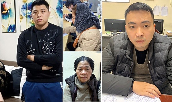 C&aacute;c nghi phạm trong vụ &aacute;n.