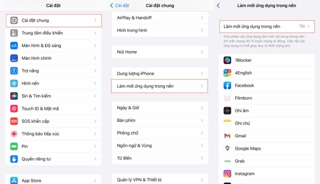 Tắt t&iacute;nh năng&nbsp;"L&agrave;m mới ứng dụng trong nền"&nbsp;c&oacute; thể gi&uacute;p iPhone tiết kiệm pin hơn. &nbsp;