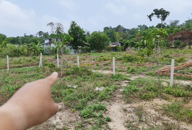Một khu "đất chỉ" c&oacute; gi&aacute; nền từ 70 triệu đồng trở l&ecirc;n tại x&atilde; G&agrave;nh Dầu, TP Ph&uacute; Quốc. Ảnh:&nbsp;Việt Tường.
