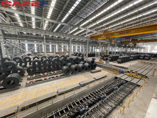 Khu vực chứa HRC tại nh&agrave; m&aacute;y th&eacute;p Dung Quất