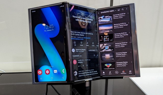 Gập đ&#244;i chưa đủ, Samsung sắp ra mắt điện thoại gập l&#224;m ba v&#224;o cuối năm nay - Ảnh 1
