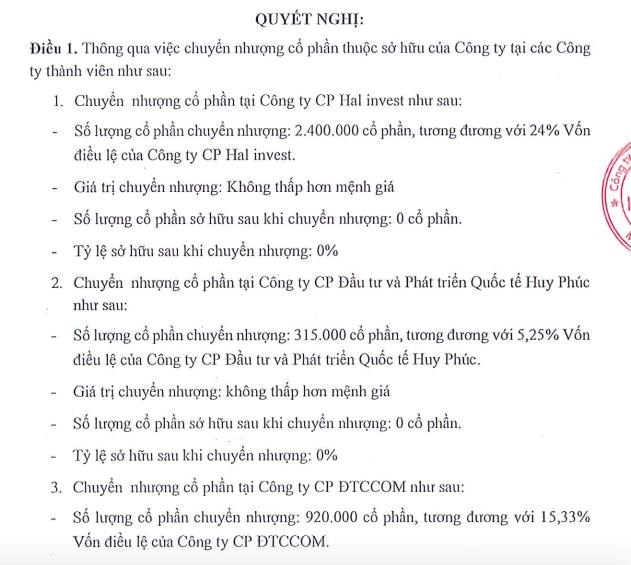 Halcom Việt Nam (HID) chuyển nhượng một nửa cổ phần tại C&#244;ng ty Nước Halcom - Nhơn Hội - Ảnh 1