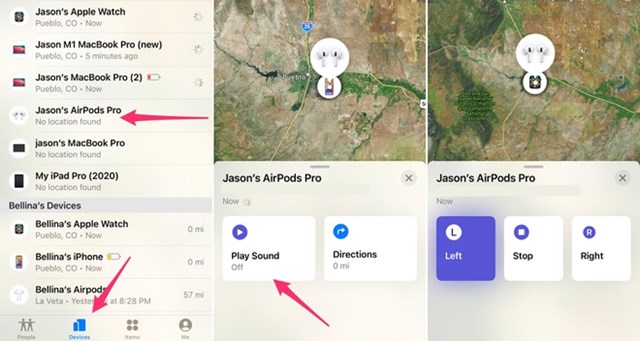 C&aacute;c bước t&igrave;m lại AirPods sau khi bị thất lạc bằng t&iacute;nh năng Find My.