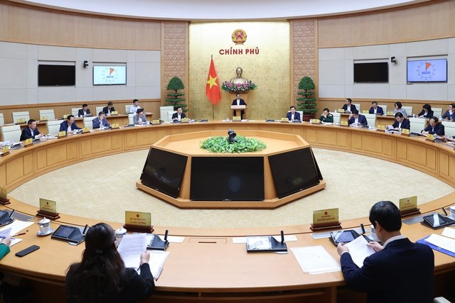 Thủ tướng Phạm Minh Ch&iacute;nh chủ tr&igrave; phi&ecirc;n họp Ch&iacute;nh phủ chuy&ecirc;n đề về x&acirc;y dựng ph&aacute;p luật th&aacute;ng 3 năm 2023
