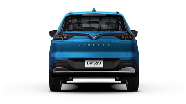 Cụm đ&egrave;n hậu đặc trưng của h&atilde;ng xe Việt tr&ecirc;n chiếc &ocirc; t&ocirc; điện VinFast VF e34