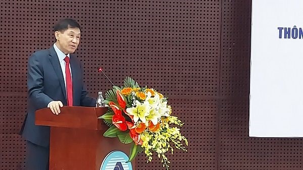 &Ocirc;ng Johnathan Hạnh Nguyễn tại buổi họp b&aacute;o chiều 29-3 về Điều chỉnh quy hoạch chung th&agrave;nh phố Đ&agrave; Nẵng đến năm 2030, tầm nh&igrave;n đến năm 2045. Ảnh: Nh&acirc;n T&acirc;m