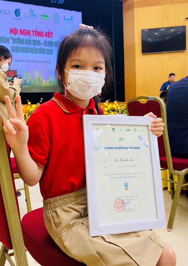 Trường Tiểu học Tr&#224;ng An đạt th&#224;nh t&#237;ch Xuất sắc trong chương tr&#236;nh “X&#226;y dựng trường học xanh - V&#236; một H&#224; Nội xanh” tr&#234;n địa b&#224;n quận Ho&#224;n Kiếm - Ảnh 21