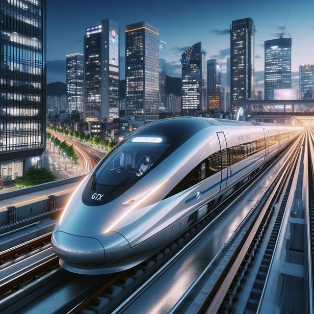 H&igrave;nh ảnh m&ocirc; phỏng về t&agrave;u điện ngầm cao tốc thuộc dự &aacute;n GTX của H&agrave;n Quốc. Ảnh: AI &nbsp;