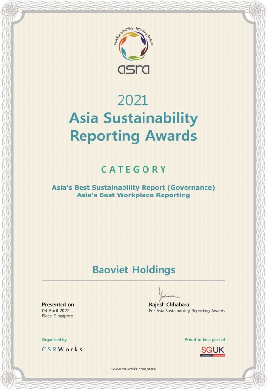 Bảo Việt đạt giải ASRA
