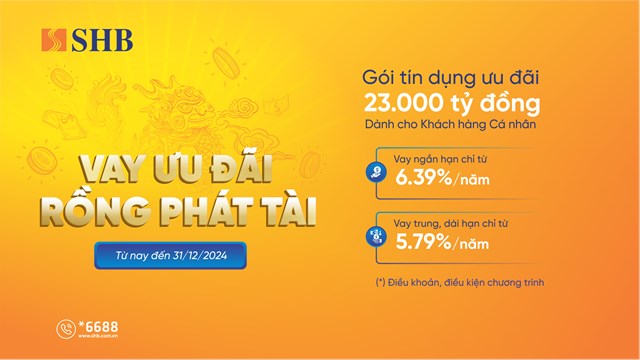 SHB d&agrave;nh 23.000 tỷ đồng t&iacute;n dụng cho c&aacute;c g&oacute;i vay kh&aacute;c nhau phục vụ kh&aacute;ch h&agrave;ng c&aacute; nh&acirc;n&nbsp;
