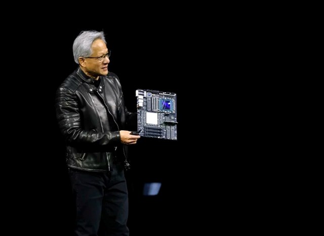CEO Jensen Huang tại hội nghị mới diễn ra tại California - Ảnh: Justin Sullivan/Getty Images.