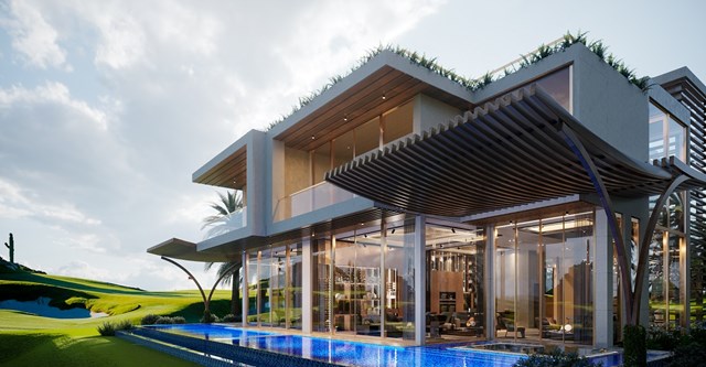 PGA Golf Villas nằm trong khu tổ hợp hội tụ h&agrave;ng trăm tiện &iacute;ch tầm v&oacute;c quốc tế. Ảnh nhà m&acirc;̃u PGA Golf Villas - NovaWorld Phan Thiet.