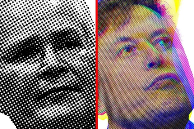 Darren Woods v&agrave;&nbsp;Elon Musk. Ảnh: Bloomberg.