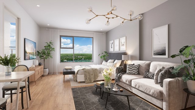 Thiết kế căn hộ mẫu t&ograve;a Nguyệt Quế