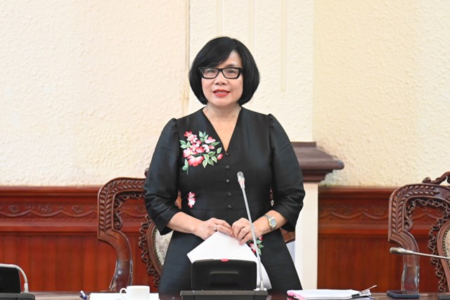 Thứ trưởng Đặng Ho&agrave;ng Oanh kết luận phi&ecirc;n họp.