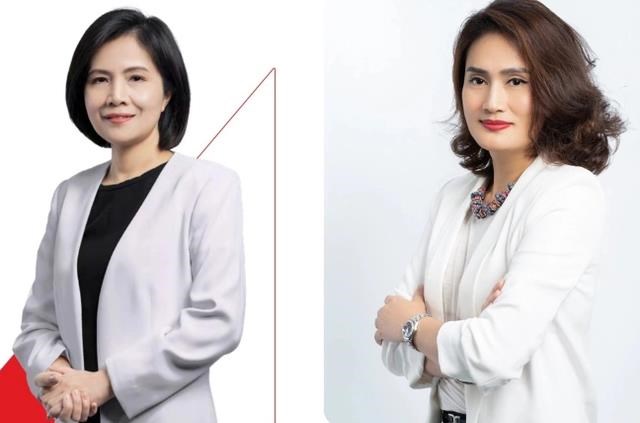 B&agrave; Trần Mai Hoa b&ecirc;n tr&aacute;i v&agrave; b&agrave; Phạm Thị Thu Hiền b&ecirc;n phải.