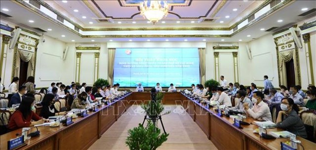 Quang cảnh Hội thảo. Ảnh: TTXVN ph&aacute;t &nbsp;