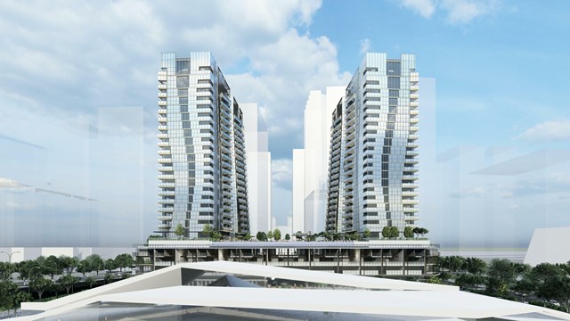 Phối cảnh dự &aacute;n Khu phức hợp S&oacute;ng Việt.