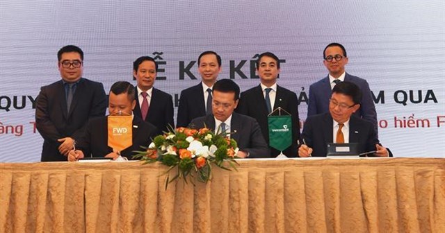 Cho đến nay, thương vụ bancassurance của Vietcombank với FWD vẫn giữ kỷ lục về quy m&ocirc; giao dịch. Ảnh: VCB