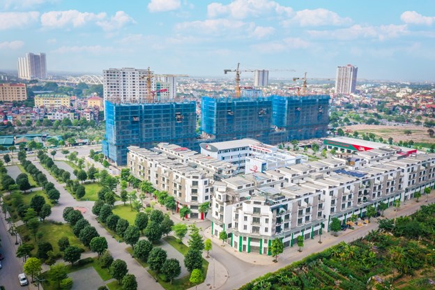 Khai Sơn City&nbsp; hiện đ&atilde; x&acirc;y dựng tới tầng 13 &nbsp;
