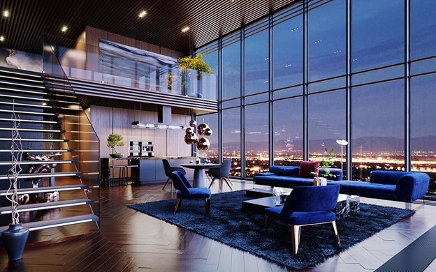 Kh&ocirc;ng gian sống xa hoa tại Penthouse