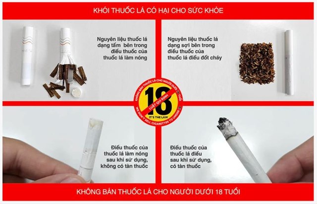 "Mổ xẻ" nguy&ecirc;n liệu thuốc l&aacute; b&ecirc;n trong điếu TLLN v&agrave; thuốc l&aacute; truyền thống. (Ảnh: PLO)