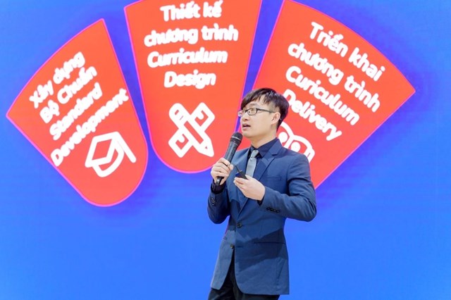 Ông Nguyễn Trung Dũng cho biết Chương trình AI của Vinschool không chỉ trang bị kỹ năng công nghệ mà còn giúp học sinh phát triển tư duy bậc cao, học tập suốt đời và trở thành công dân toàn cầu. Ông Nguyễn Trung Dũng cho biết Chương trình AI của Vinschool không chỉ trang bị kỹ năng công nghệ mà còn giúp học sinh phát triển tư duy bậc cao, học tập suốt đời và trở thành công dân toàn cầu.