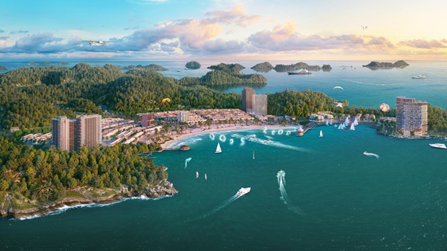 Dự &aacute;n Th&agrave;nh phố Vịnh Trung t&acirc;m Xanh Island nổi bật với 293 mẫu nh&agrave; phố thiết kế độc bản (Ảnh: Sun Property)
