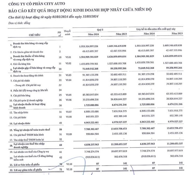 City Auto (CTF) đặt mục ti&#234;u l&#227;i sau thuế 2024 đạt 80 tỷ đồng, sắp đưa v&#224;o hoạt động 2 showroom rộng hơn 3.000m2 - Ảnh 3