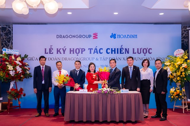 X&acirc;y dựng H&ograve;a B&igrave;nh v&agrave; Dragon Group k&yacute; kết hợp t&aacute;c chiến lược.
