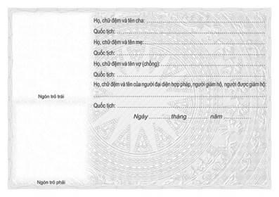 Mặt sau của giấy chứng nhận căn cước được cấp cho người gốc Việt Nam chưa x&aacute;c định được quốc tịch đang sinh sống tại Việt Nam từ ng&agrave;y 1/7/2024.