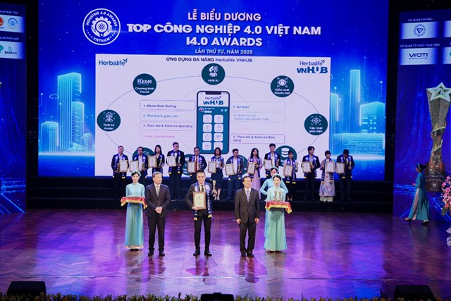 Ảnh: Herbalife tiếp tục được vinh danh tại Top C&ocirc;ng Nghiệp 4.0 Việt Nam 2025