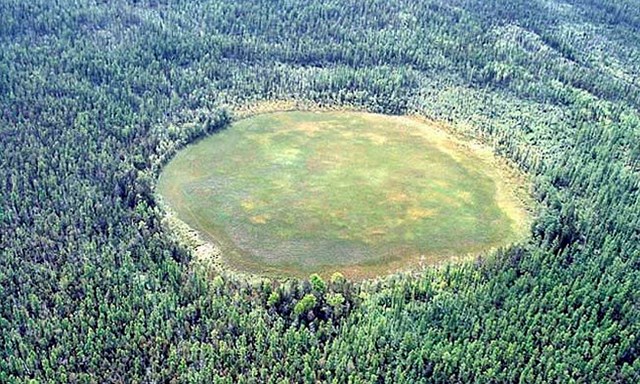 V&ugrave;ng t&aacute;c động của sự kiện&nbsp;Tunguska năm 1908 tại Siberia.