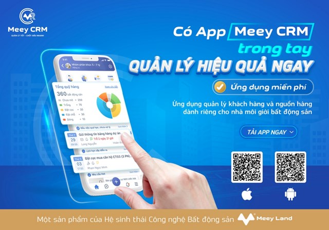 Meey CRM - ứng dụng quản l&yacute; kh&aacute;ch h&agrave;ng v&agrave; nguồn h&agrave;ng d&agrave;nh ri&ecirc;ng cho nh&agrave; m&ocirc;i giới bất động sản &nbsp;
