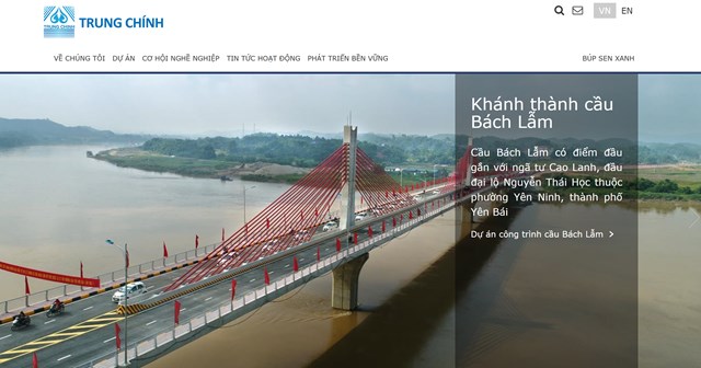 Hình ảnh website tự giới thiệu của Công ty TNHH Thương mại và Xây dựng Trung Chính. Hình ảnh website tự giới thiệu của Công ty TNHH Thương mại và Xây dựng Trung Chính.
