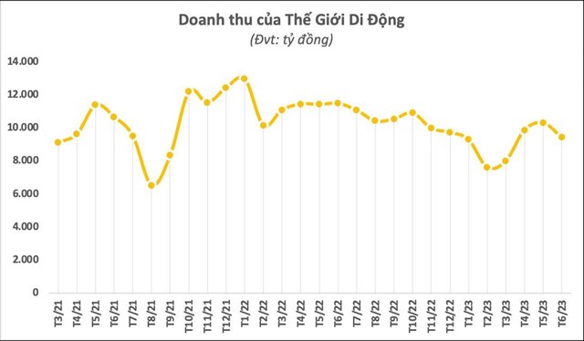 Nửa đầu năm 2023, doanh thu Thế Giới Di Động giảm 20% so với c&#249;ng kỳ, tiền từ b&#225;n thịt, c&#225;, rau… nhiều hơn b&#225;n điện thoại, m&#225;y t&#237;nh - Ảnh 1