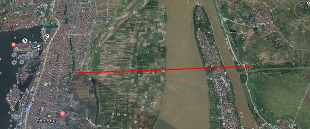 Điểm đầu cầu Tứ Li&ecirc;n l&agrave; đường &Acirc;u Cơ, điểm cuối l&agrave; điểm nối với QL3 hiện tại tại địa phận thị trấn huyện Đ&ocirc;ng Anh. (Ảnh phối cảnh của đơn vị tư vấn thiết kế).