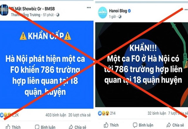 Th&#244;ng tin &quot;786 người ở 18 quận, huyện li&#234;n quan ca F0&quot; l&#224; sai sự thật - Ảnh 1