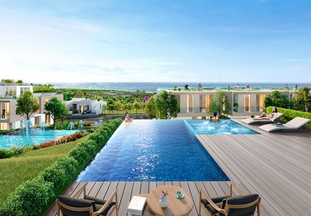 Kh&ocirc;ng chỉ k&ecirc;̀ c&acirc;̣n loạt ti&ecirc;̣n ích đẳng c&acirc;́p, m&ocirc;̃i căn bi&ecirc;̣t thự Wakiki cũng là m&ocirc;̣t khu resort thu nhỏ với nhi&ecirc;̀u ti&ecirc;̣n ích như h&ocirc;̀ bơi, spa, lounge, sky deck&hellip; Ảnh ph&ocirc;́i cảnh: Novaland &nbsp;