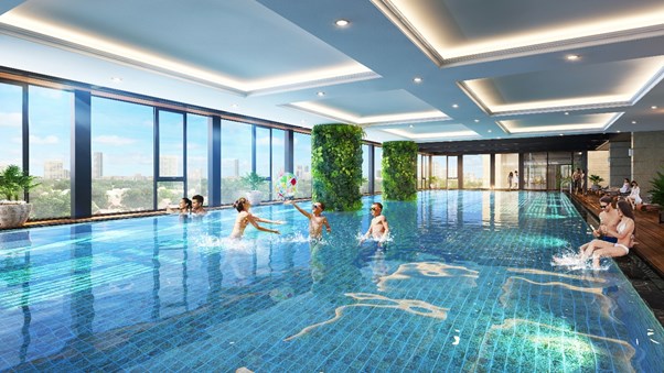 Bể bơi bốn m&ugrave;a với chiều d&agrave;i hơn 50m &ndash; đạt ti&ecirc;u chuẩn thi đấu Olympic