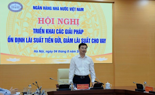 Phó Thống đốc Phạm Thanh Hà phát biểu tại hội nghị