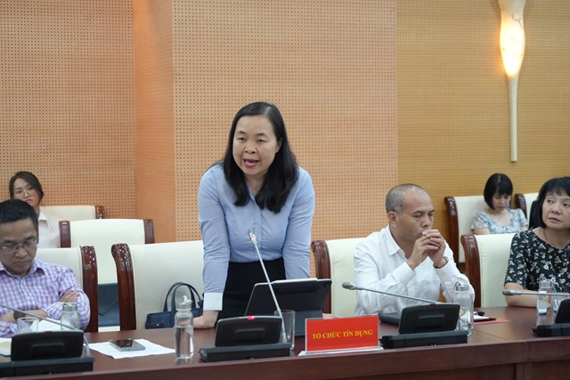 B&agrave; Phạm Thị Trung H&agrave;, Ph&oacute; Tổng gi&aacute;m đốc MB ph&aacute;t biểu- Ảnh: VGP/HT