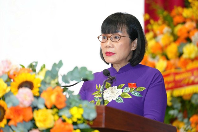 Ủy vi&ecirc;n Ban Thường vụ Đảng ủy, Thứ trưởng Đặng Ho&agrave;ng Oanh. (Ảnh: PV)