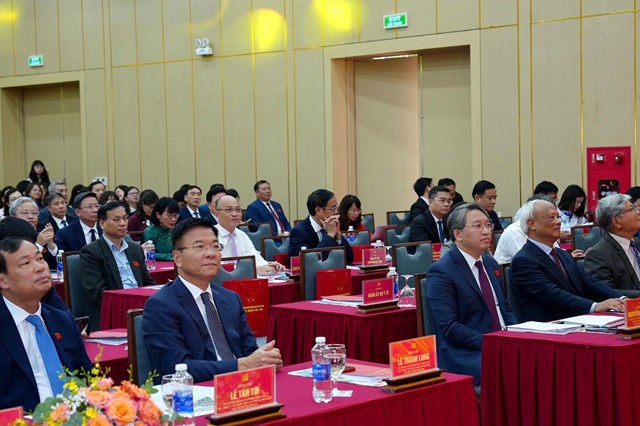Phó Thủ tướng Lê Thành Long và các đại biểu dự Đại hội. (Ảnh: PV)
