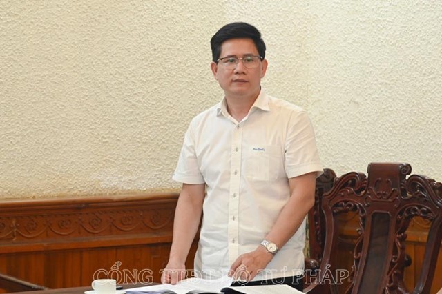 Đồng ch&iacute; Nguyễn Hữu Huy&ecirc;n,&nbsp;Vụ trưởng Vụ Hợp t&aacute;c quốc tế ph&aacute;t biểu tại phi&ecirc;n họp.