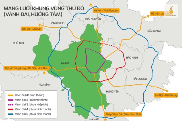 Bản đồ V&agrave;nh đai 4 H&agrave; Nội &nbsp;