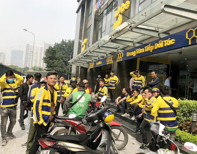 T&agrave;i xế be tại trụ sở H&agrave; Nội