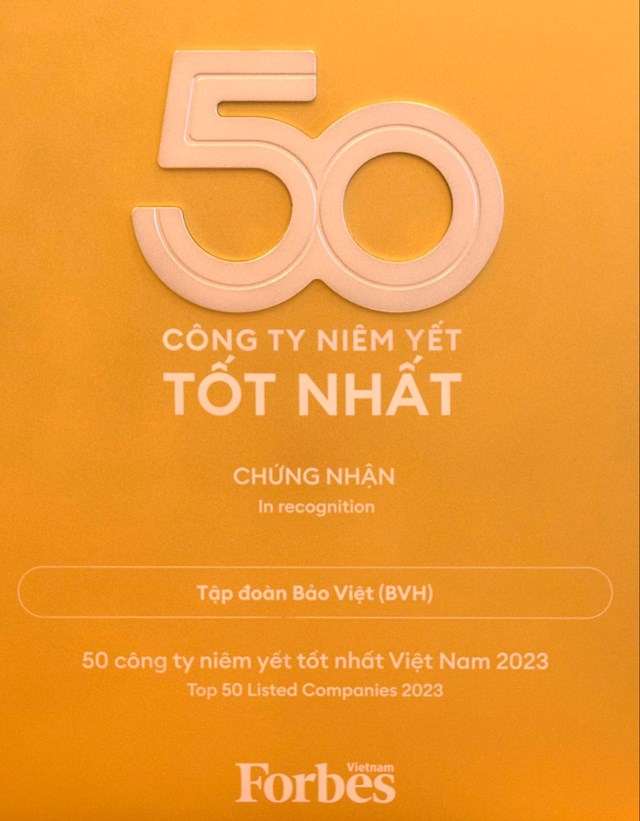 Bảo Việt - 11 năm li&#234;n tiếp trong “Danh s&#225;ch 50 c&#244;ng ty ni&#234;m yết tốt nhất” - Ảnh 1