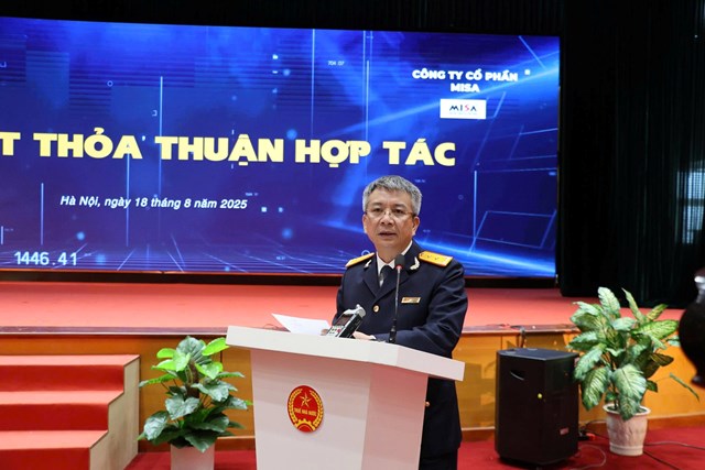 Cục trưởng Cục Thuế Mai Xu&acirc;n Th&agrave;nh ph&aacute;t biểu - Ảnh: VGP/HT